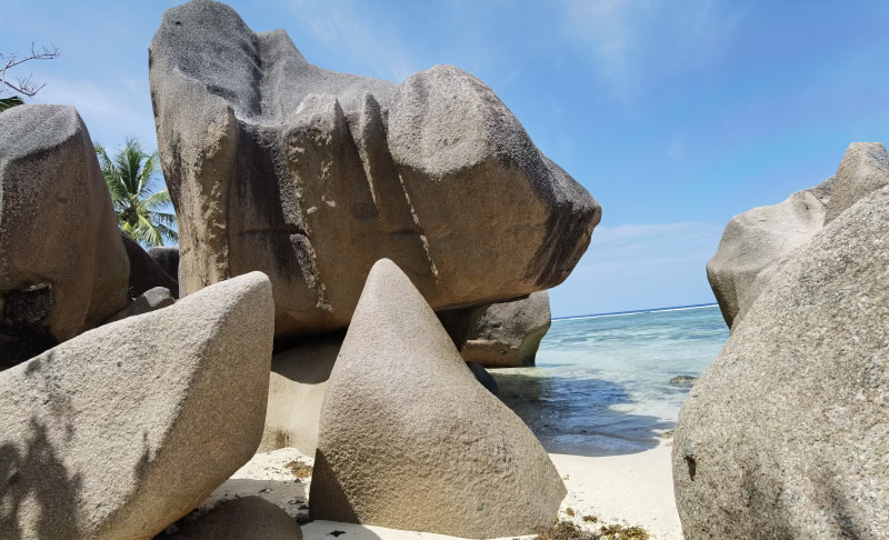 Die Seychellen-Insel La Digue mit dem Fahrrad erkunden 57 La Digue 54 Anse Source dArgent