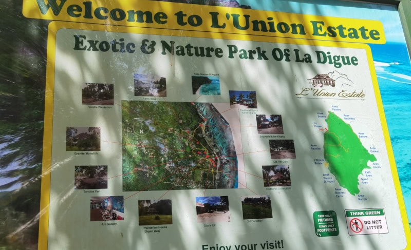 Die Seychellen-Insel La Digue mit dem Fahrrad erkunden 8 La Digue 6 LUNION ESTATE PARK