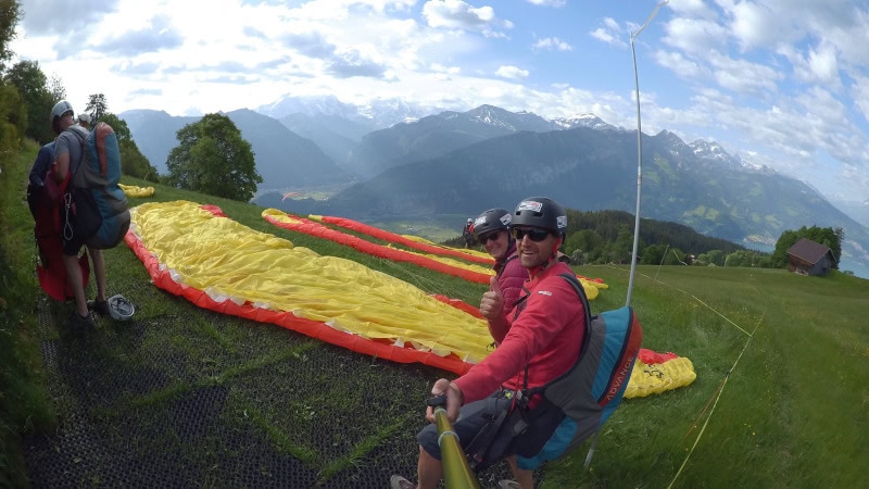 Ein absolutes Highlight - Paragliding-Tandemflug über Interlaken 5 Interlaken 49 Paragliding Startplatz