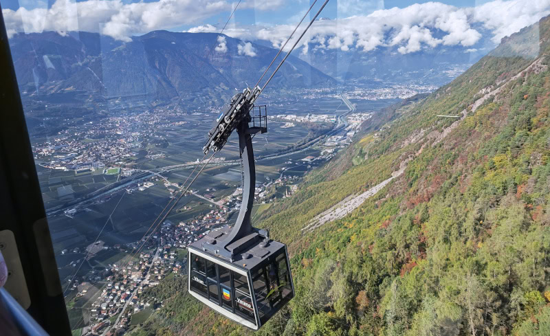 Wanderung von Vöran nach Mölten in Südtirol 3 Tschögglbahn